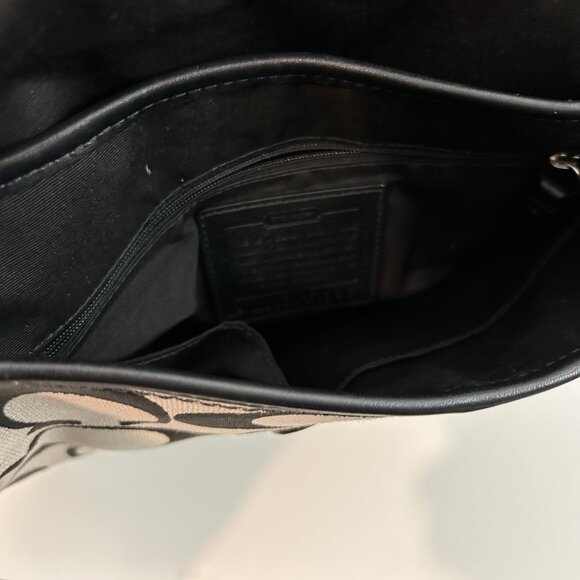 Coach F13360 leather on canvas handbag - Picture 5 of 6